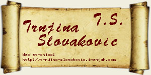 Trnjina Slovaković vizit kartica